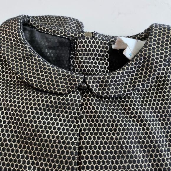 Louis Louise girls gold metallic A-line long sleeve dress size 4 - Picture 3 of 5